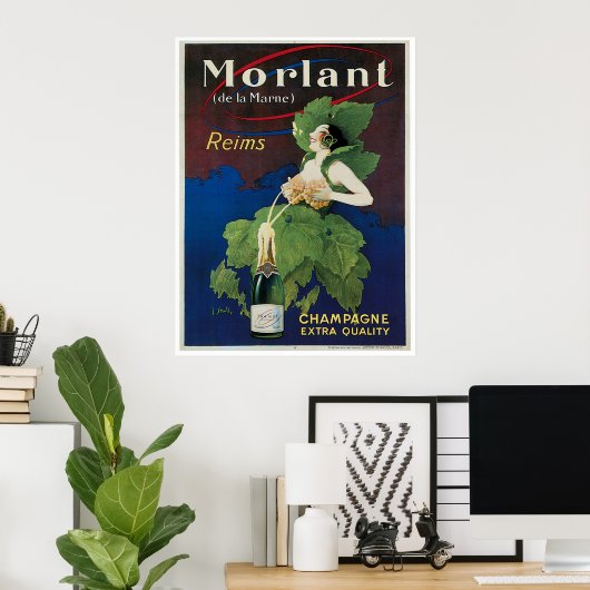 Morlant Champagner-Werbeplakat Poster (Heimbüro)