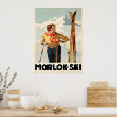 Morlok Ski Austria Vintage Travel Poster (Küche)