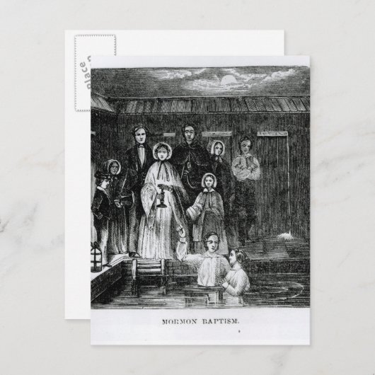 Mormon Baptisse Postkarte (Vorne/Hinten)