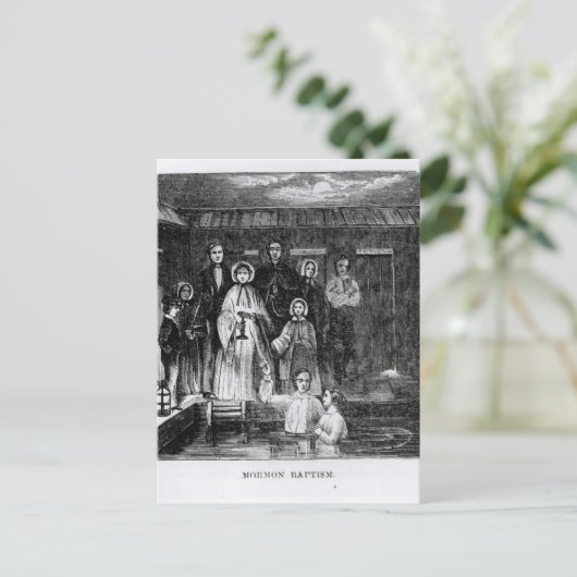 Mormon Baptisse Postkarte (Stehend Vorderseite)