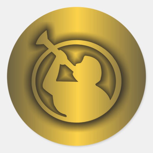Mormon Gold Runder Aufkleber (Vorderseite)