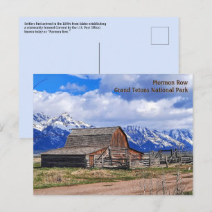 Mormon Row, Grand Tetons Postkarte