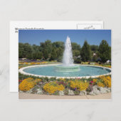 Mormon Temple Fountain Postkarte (Vorne/Hinten)