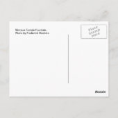 Mormon Temple Fountain Postkarte (Rückseite)