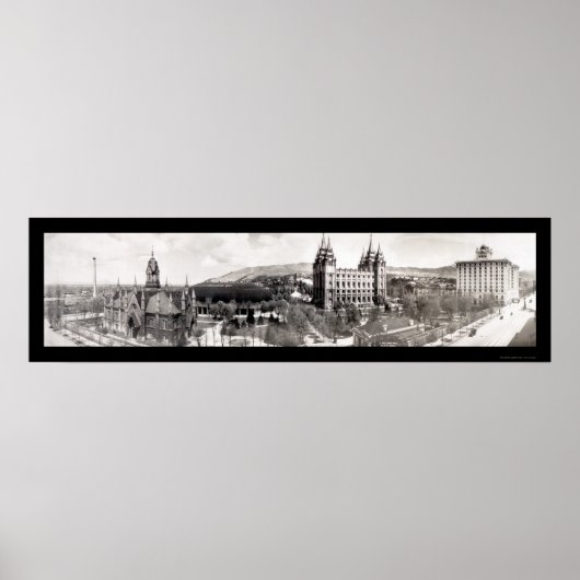Mormon Temple Grounds Foto 1912 Poster (Vorne)