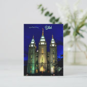 Mormon Temple Salt Lake City Utah Postkarte (Stehend Vorderseite)
