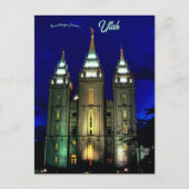 Mormon Temple Salt Lake City Utah Postkarte (Vorderseite)