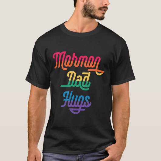 MORMON VATER HUGS LGBT Gay Pride Meme T-Shirt (Vorderseite)