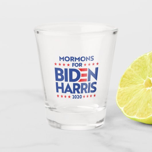 MORMONE FÜR BIDENHARRIEN SCHNAPSGLAS (Vorderseite)