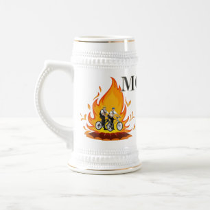 Mormonen auf Feuer-Tasse Bierglas