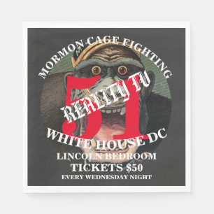 MORMONEN-CAGE-FIGHTING WASHINGTON DC LINCOLN SERVIETTE