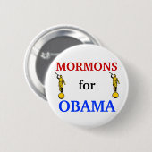 Mormonen für Knopf Obama 2012 Button (Vorne & Hinten)