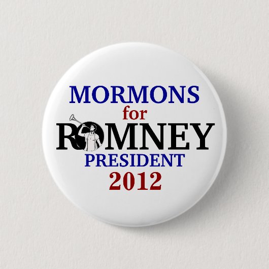 Mormonen für Romney 2012 Button (Vorderseite)