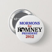 Mormonen für Romney 2012 Button (Vorne & Hinten)