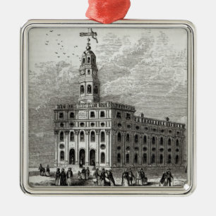 Mormonischer Tempel in Salt Lake, 1854 Silbernes Ornament