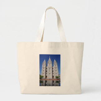 Mormonischer Tempel (LDS) in Salt Lake City, Utah Jumbo Stoffbeutel