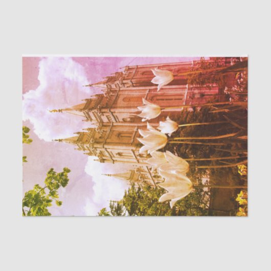 Mormonischer Tempel Salt Lake Citys, Utah Seidenpapier (Vorderseite)