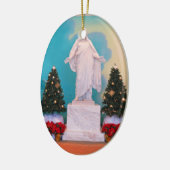 Mormonisches Christus Weihnachten Keramikornament (Links)