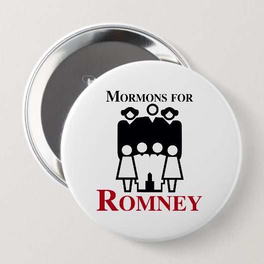 Mormons for Romney.png Button (Vorne & Hinten)