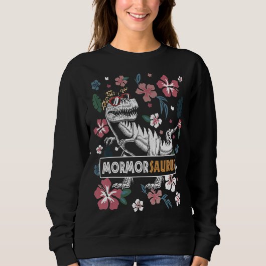 Mormorsaurus Rex Grandma Dinosaur Rex Mormor Sauru Sweatshirt (Vorderseite)
