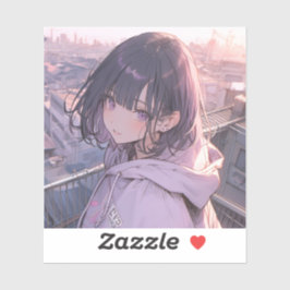 Mornig with you | 東京娘 GenerartiveAI シール Aufkleber