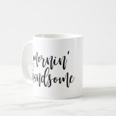 Mornin hübsches schwarzes handgeschriebenes Skript Kaffeetasse (Vorderseite Links)