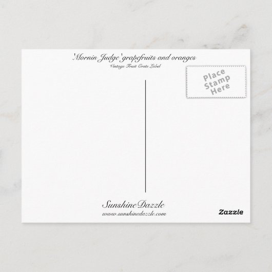 Mornin Judge Grapefruit and Orange Postkarte (Rückseite)