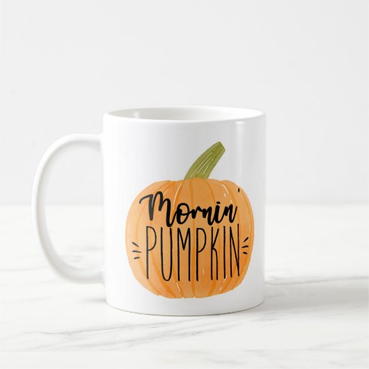Mornin’ Pumpkin-Tasse - Niedlicher Fall Coffee Cup Kaffeetasse (Links)