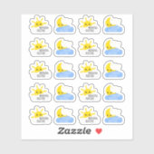 Morning Abend Routine Kawaii Sun & Moon Planer Aufkleber (Blatt)