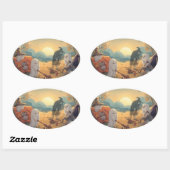 Morning After Halloween - A Ghostly Clean-Up Tale Ovaler Aufkleber (Blatt)