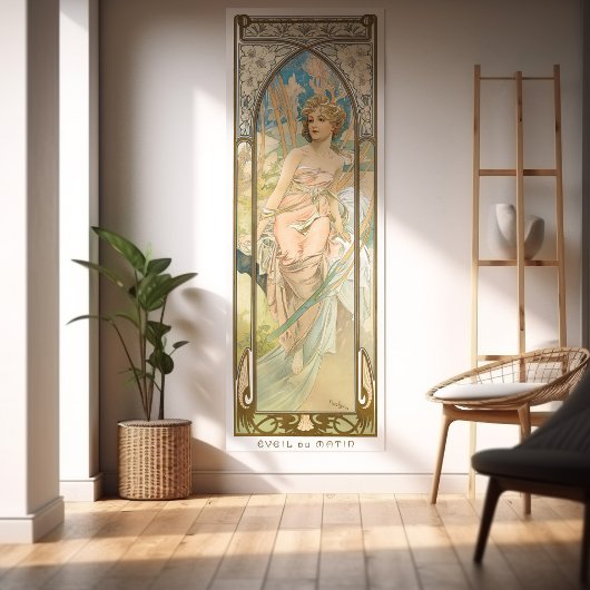 Morning Awakening Art Nouveau Poster Set 3/4 Mucha