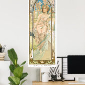 Morning Awakening Art Nouveau Poster Set 3/4 Mucha (Heimbüro)