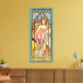 Morning Awakening von Alphonse Mucha Leinwanddruck (Insitu (Wohnzimmer))