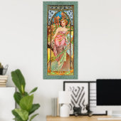 Morning Awakening von Alphonse Mucha Poster (Heimbüro)