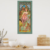 Morning Awakening von Alphonse Mucha Poster (Küche)