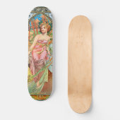 Morning Awakening von Alphonse Mucha Skateboard (Vorderseite)