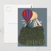 Morning Balloon Ride Postkarte (Vorne/Hinten)