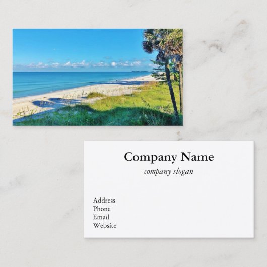 Morning Beach Business Cards Visitenkarte (Vorne/Hinten)