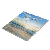 Morning Beach Seagulas Fliese (Seite)