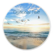 Morning Beach Seagulas Keramikknauf (Vorderseite)