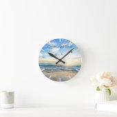 Morning Beach Seagulas Runde Wanduhr (Zuhause)