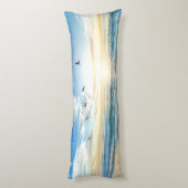 Morning Beach Seagulls Seitenschläferkissen (Rückseite (Vertikal))