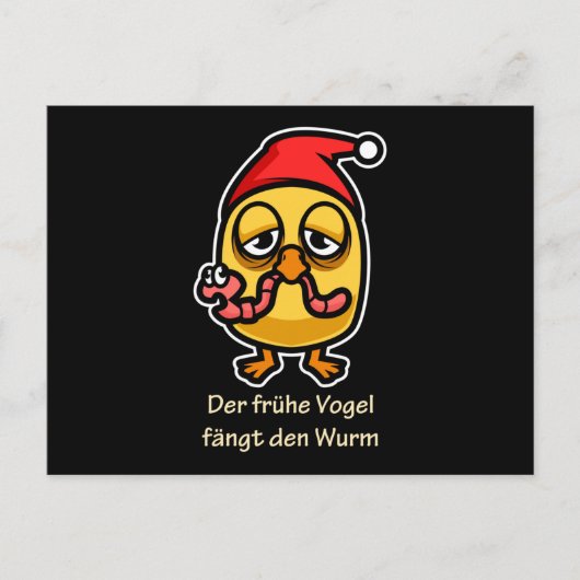 Morning Bird Luck Postkarte (Vorderseite)