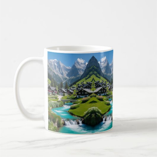 "Morning Bliss - Alpin entfliehen" Kaffeetasse (Links)