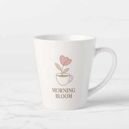 Morning Bloom | Ästhetischer Blumen-Kaffeebecher Milchtasse (Rechts)