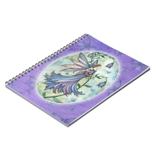 Morning Blue Blume Fee Notebook Notizblock (Linke Seite)