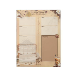 Morning Brew 7 Day Blank Meal Planner Tear-Away Notizblock