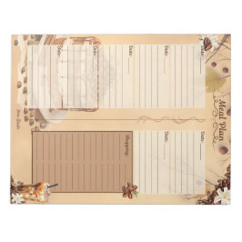 Morning Brew 7 Day Meal Planner Tear-Away Notizblock