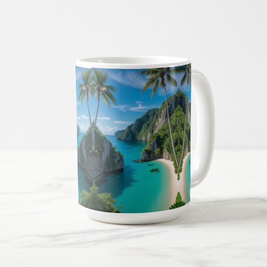 "Morning Brew with View - Turquoise Cove Edition Kaffeetasse (VorderseiteRechts)