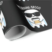 Morning Broo Funny Ghost Kaffee Puff Dark BG Geschenkpapier (Rolleneckpunkt)